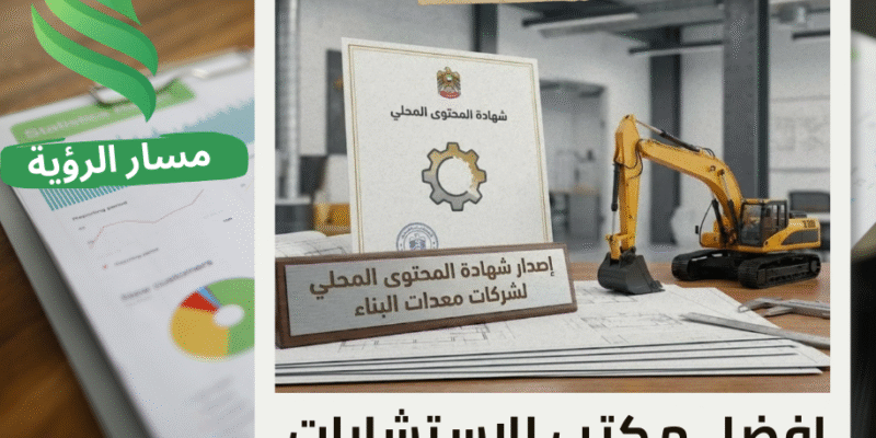 إصدار شهادة المحتوى المحلي لشركات معدات البناء في حي النخيل